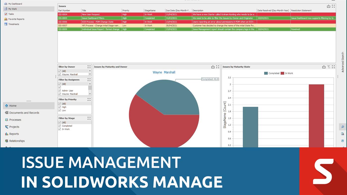 Issue Management in SOLIDWORKS Manage