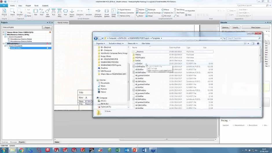 SOLIDWORKS PCB Templates & Libraries