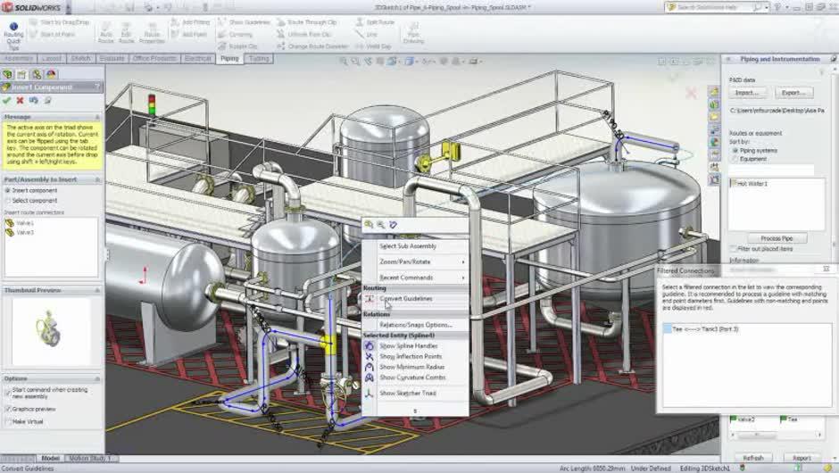SolidWorks Capabilities Routing Piping & Tubing