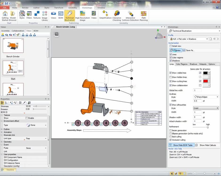 Interactive Assembly Instructions with SolidWorks Composer