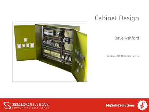 SOLIDWORKS Electrical Webcast Cabinet Design