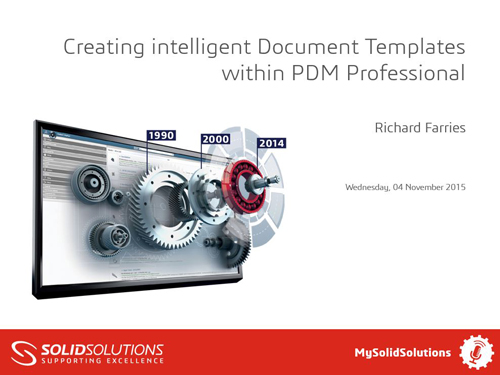 SOLIDWORKS PDM Professional Webcast