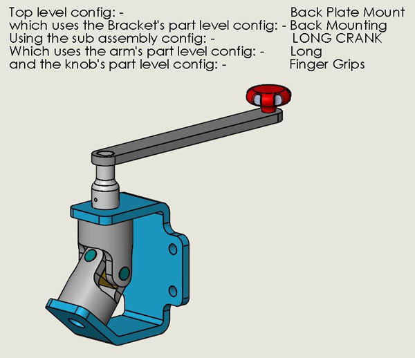 Back Plate Mount, SOLIDWORKS, Configurations