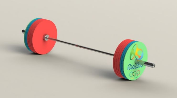 SOLIDWORKS Olympic Barbell