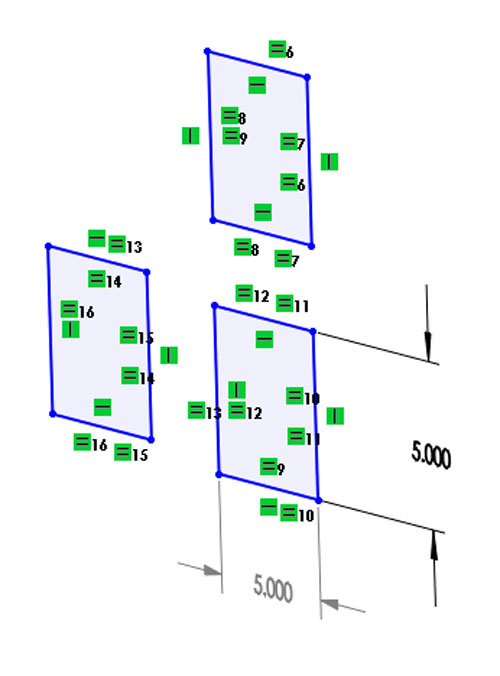 Shaded Sketch Contours, SOLIDWORKS