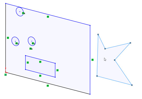 Shaded Sketch Contours, SOLIDWORKS