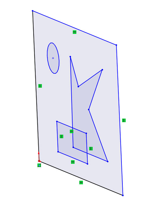 Shaded Sketch Contours, SOLIDWORKS