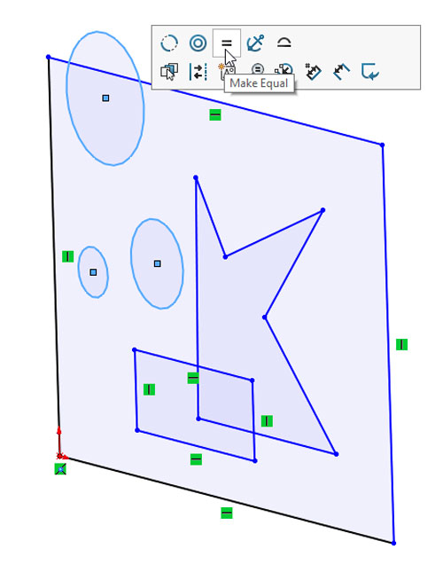 Shaded Sketch Contours, SOLIDWORKS