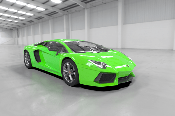 SOLIDWORKS Visualize Post Processing Lambo