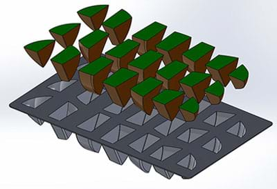 SOLIDWORKS Chocolate Egg Tray