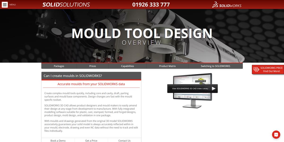 Mould Tool Design Capabilities in SOLIDWORKS 3D CAD