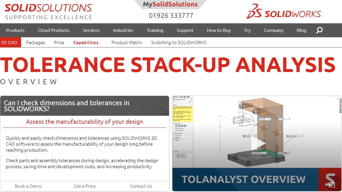 Tolerance StackUp Analysis Capabilities in SOLIDWORKS