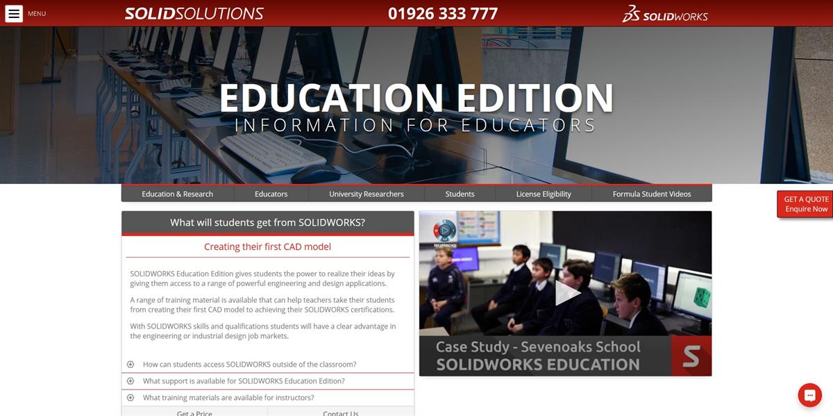 SolidWorks Education Edition Overview Solid Solutions